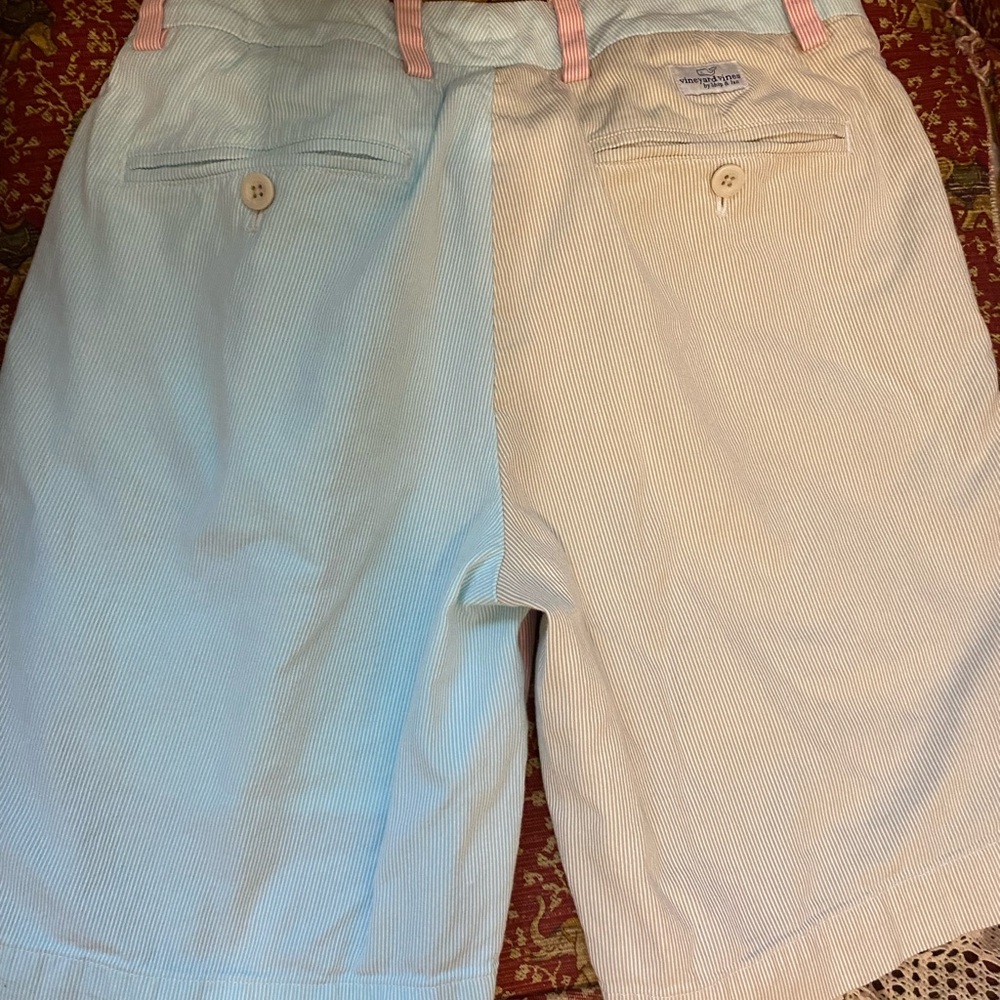 Vineyard Vines Tan and White Striped Men's Shoes - Picture 6 of 7
